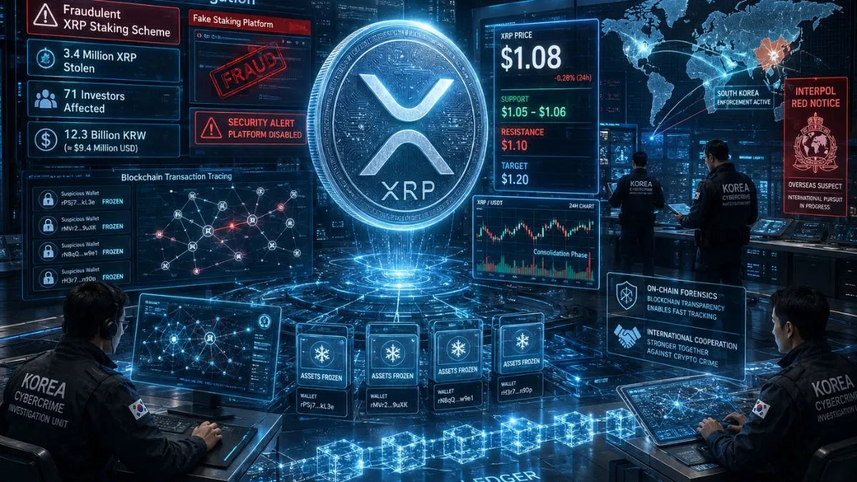 Korean Police Crack Down on $8.6M XRP Staking Scam as Token Holds Ground